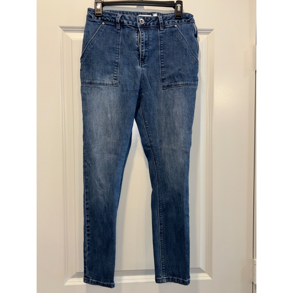 A Loves A Jeans Womens 30 Blue Denim Medium Wash Skinny Leg Casual Outdoor